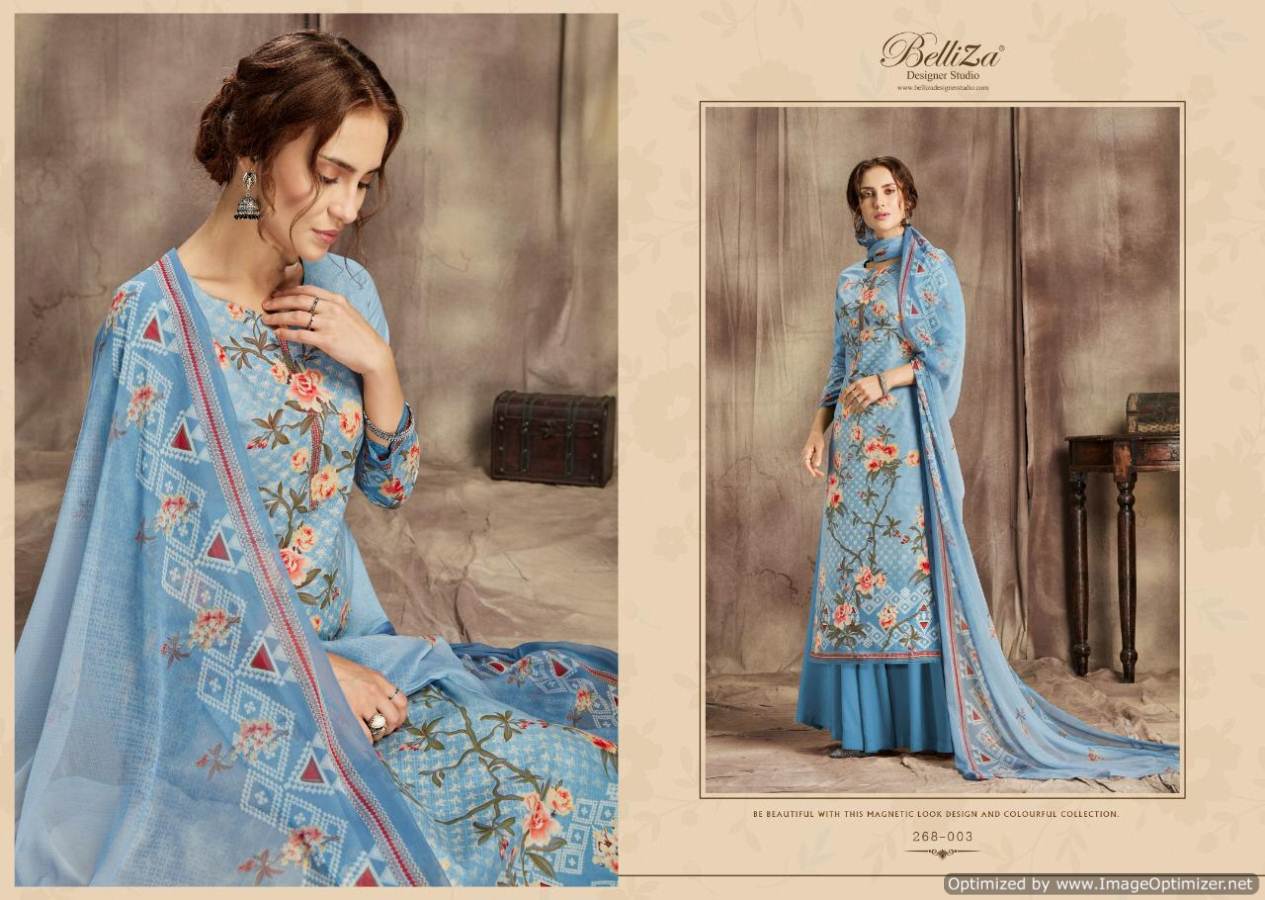 Belliza Present Florals Vol 2 Digital Printed Dress Material
