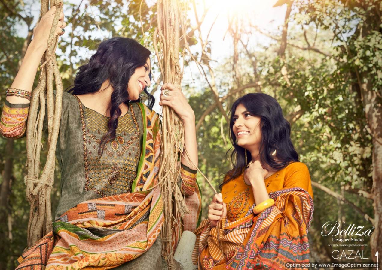 Belliza Present Gazal Digital Printed Dress Material