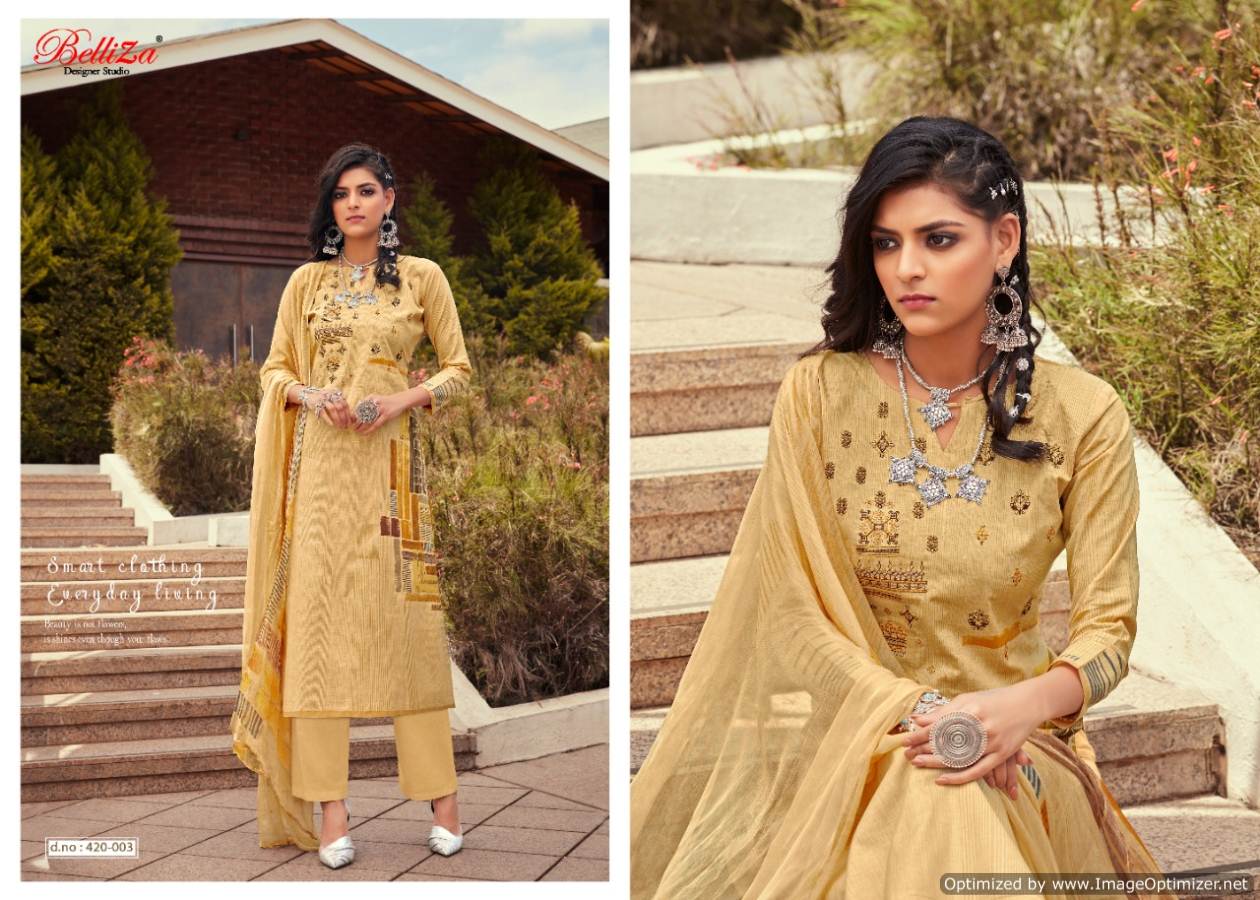 Belliza Present Mahira Dress Material Collection.