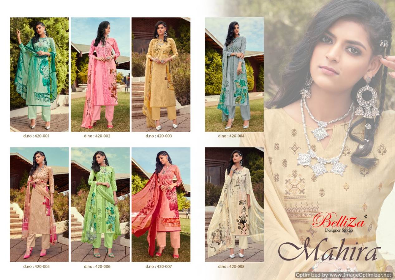 Belliza Present Mahira Dress Material Collection.