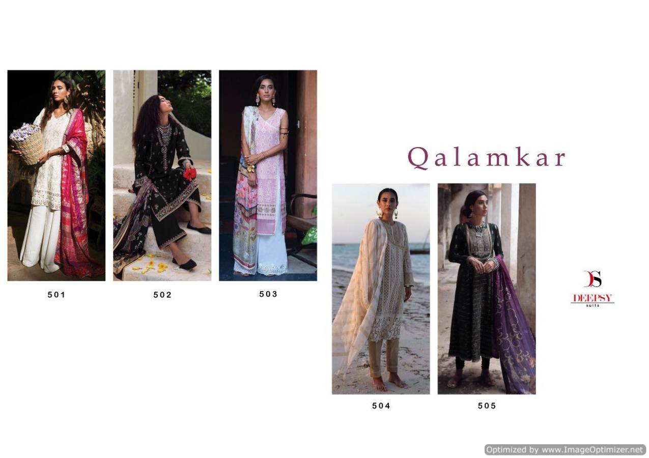 Deepsy Present Qalamkar Pakistani Salwar Suits