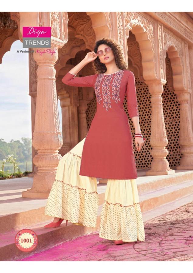 Diya Trends Present Bandhej 1 Kurti With Bottom