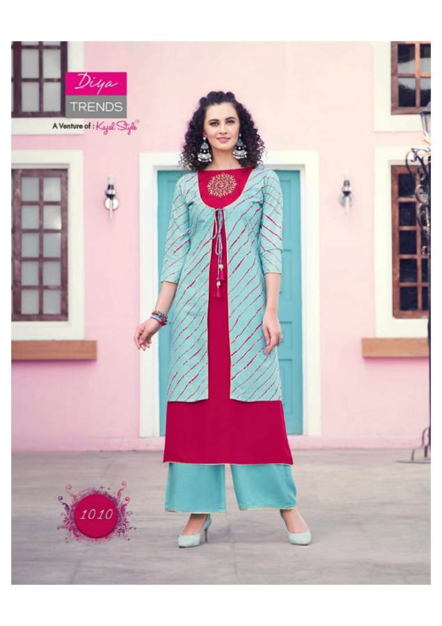 Diya Trends Present Scarlett Vol 1 Kurti With Shrug Collection