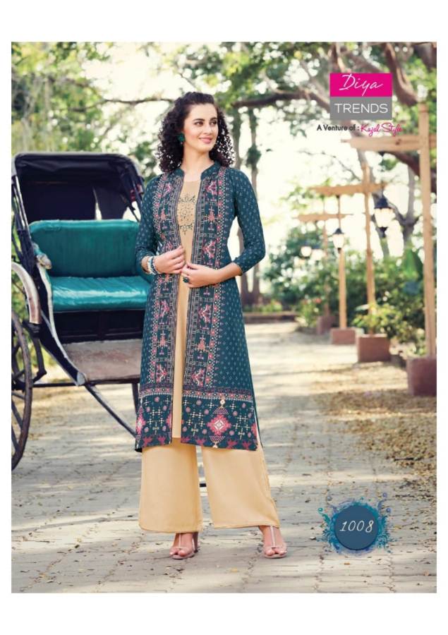 Diya Trends Present Scarlett Vol 1 Kurti With Shrug Collection