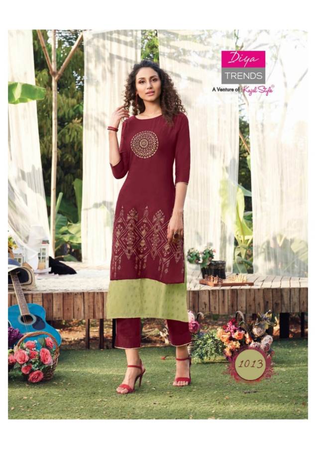 Diya Trends Present Scarlett Vol 1 Kurti With Shrug Collection