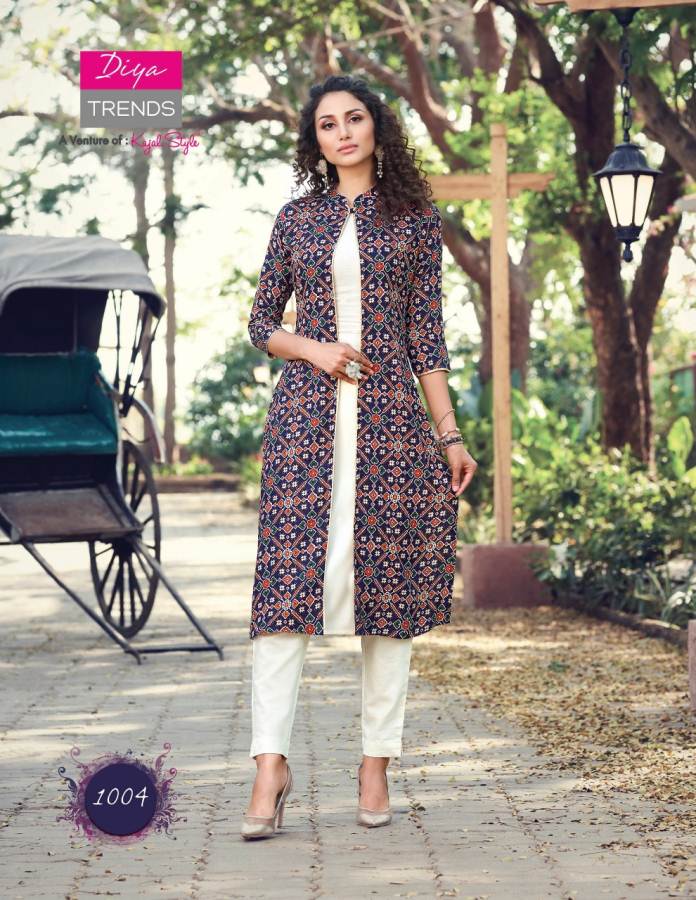 Diya Trends Present Scarlett Vol 1 Kurti With Shrug Collection