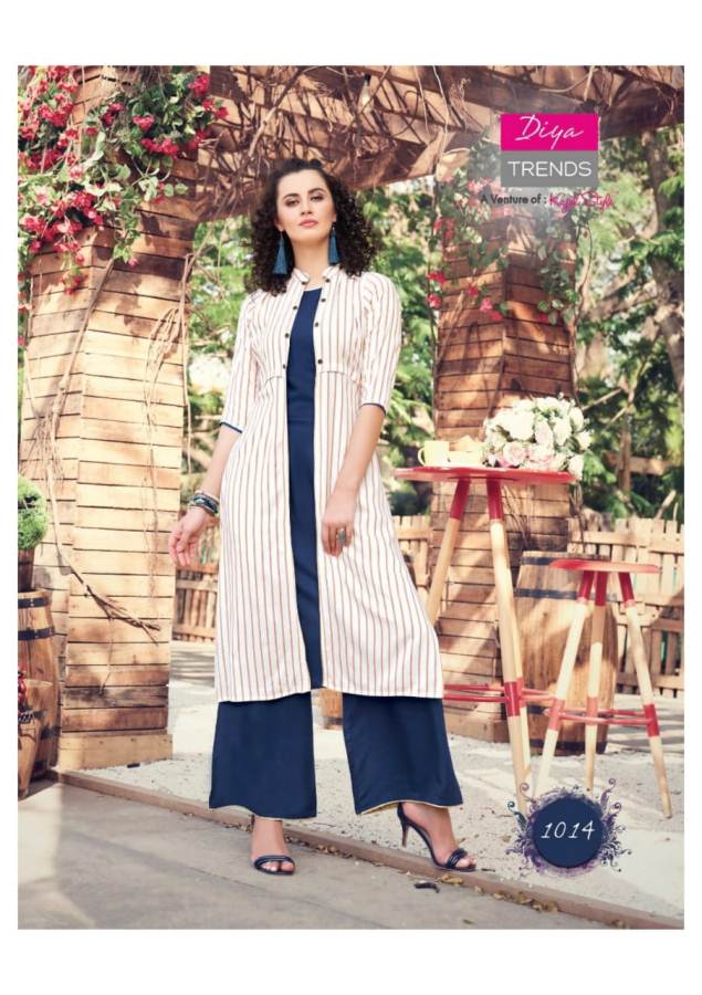 Diya Trends Present Scarlett Vol 1 Kurti With Shrug Collection
