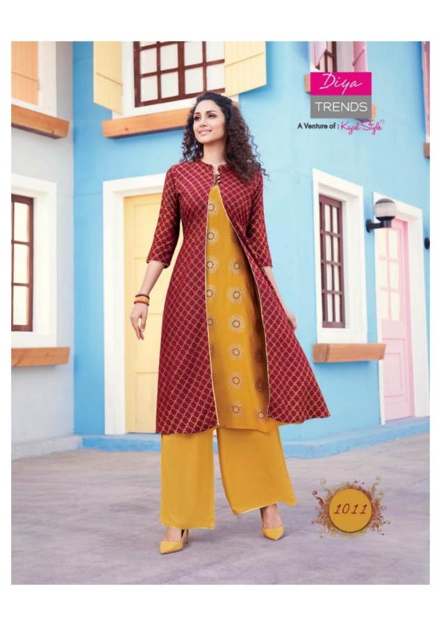Diya Trends Present Scarlett Vol 1 Kurti With Shrug Collection