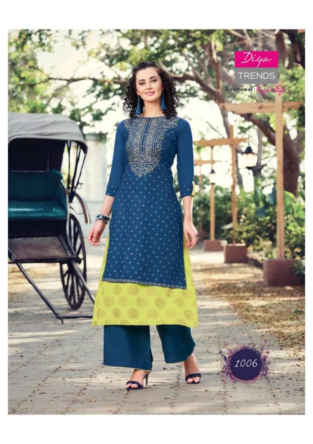 Diya Trends Present Scarlett Vol 1 Kurti With Shrug Collection