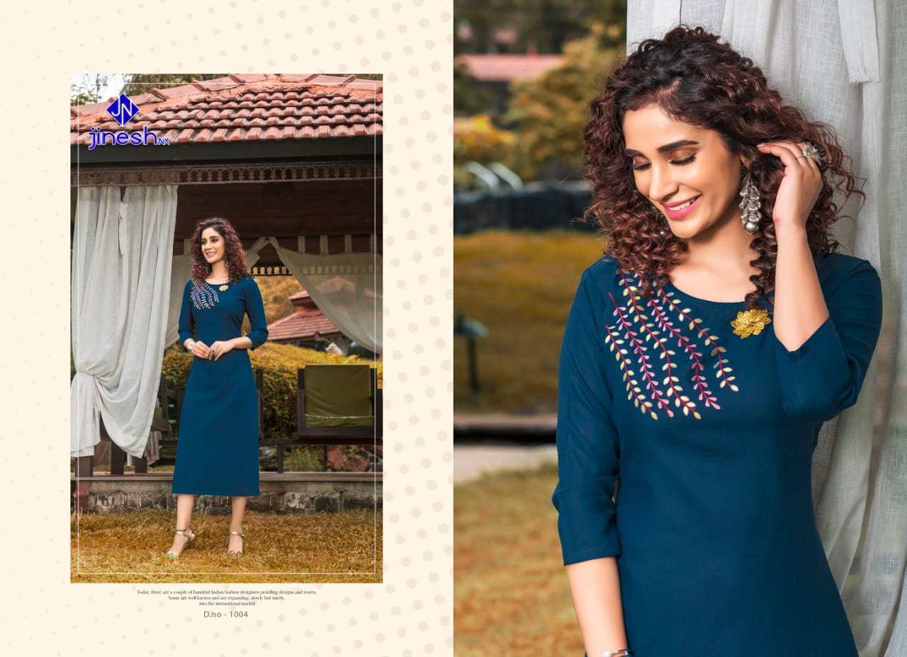 Jinesh Nx Present Aashiqui Plus Vol 1 Kurtis Catalogue