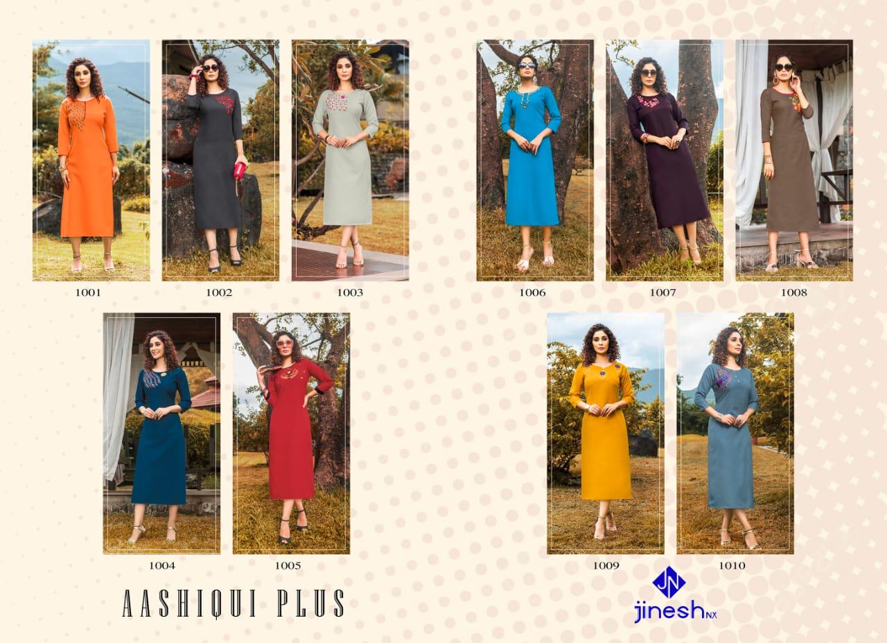 Jinesh Nx Present Aashiqui Plus Vol 1 Kurtis Catalogue