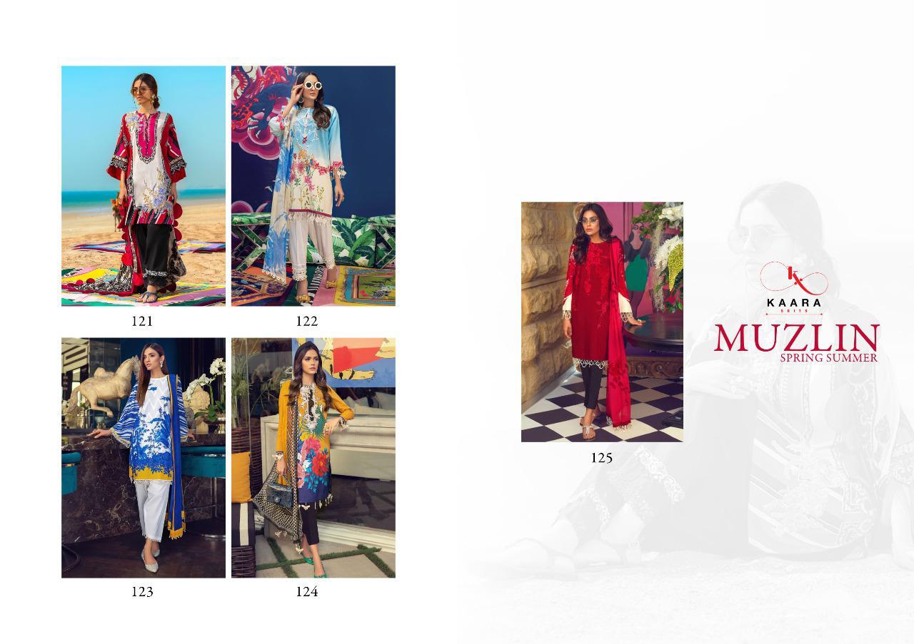 Kaara Present Muzlin Pakistani Suit Catalogue