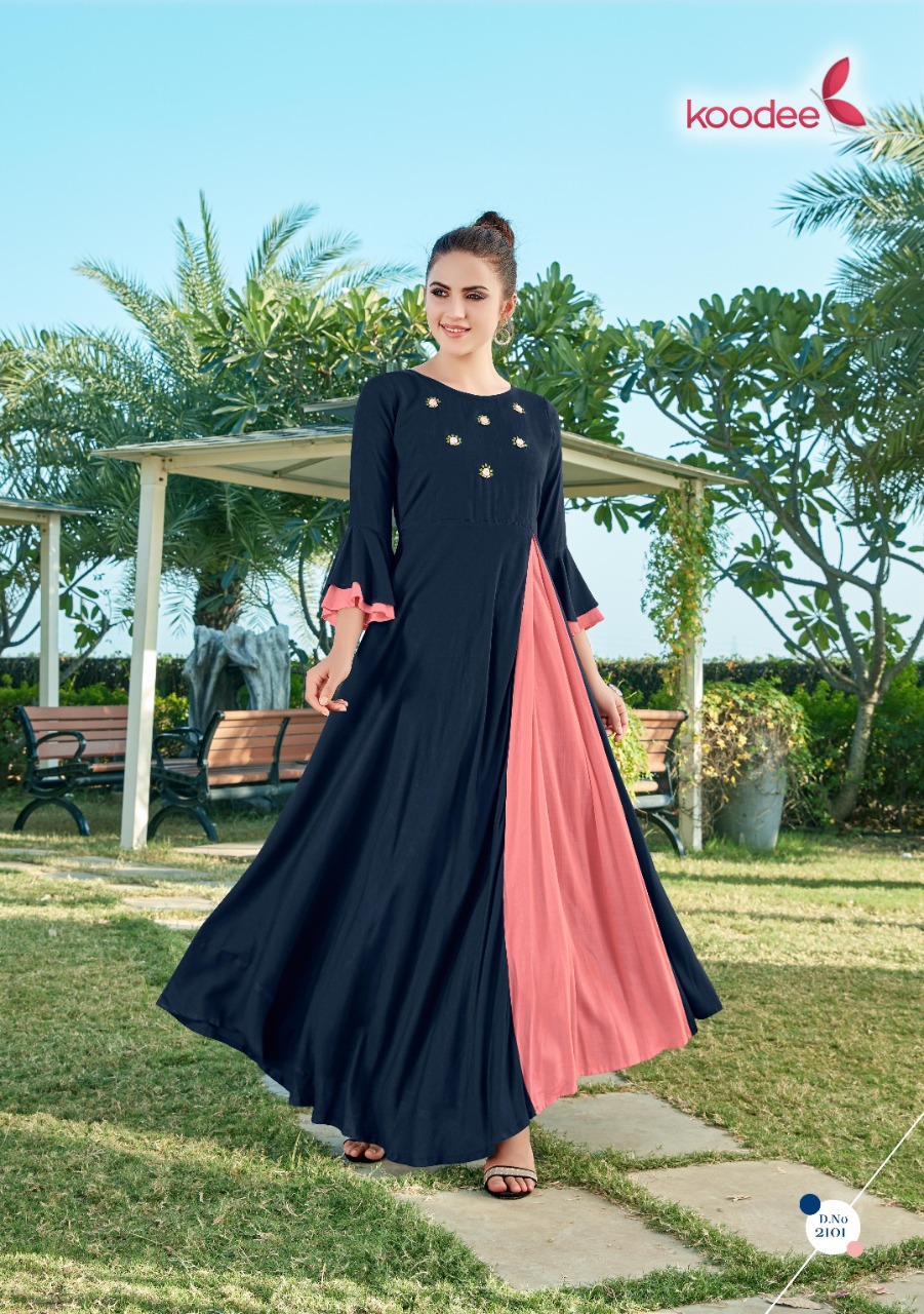Koodee Present Hellaro Gown Types Kurtis Catalogue