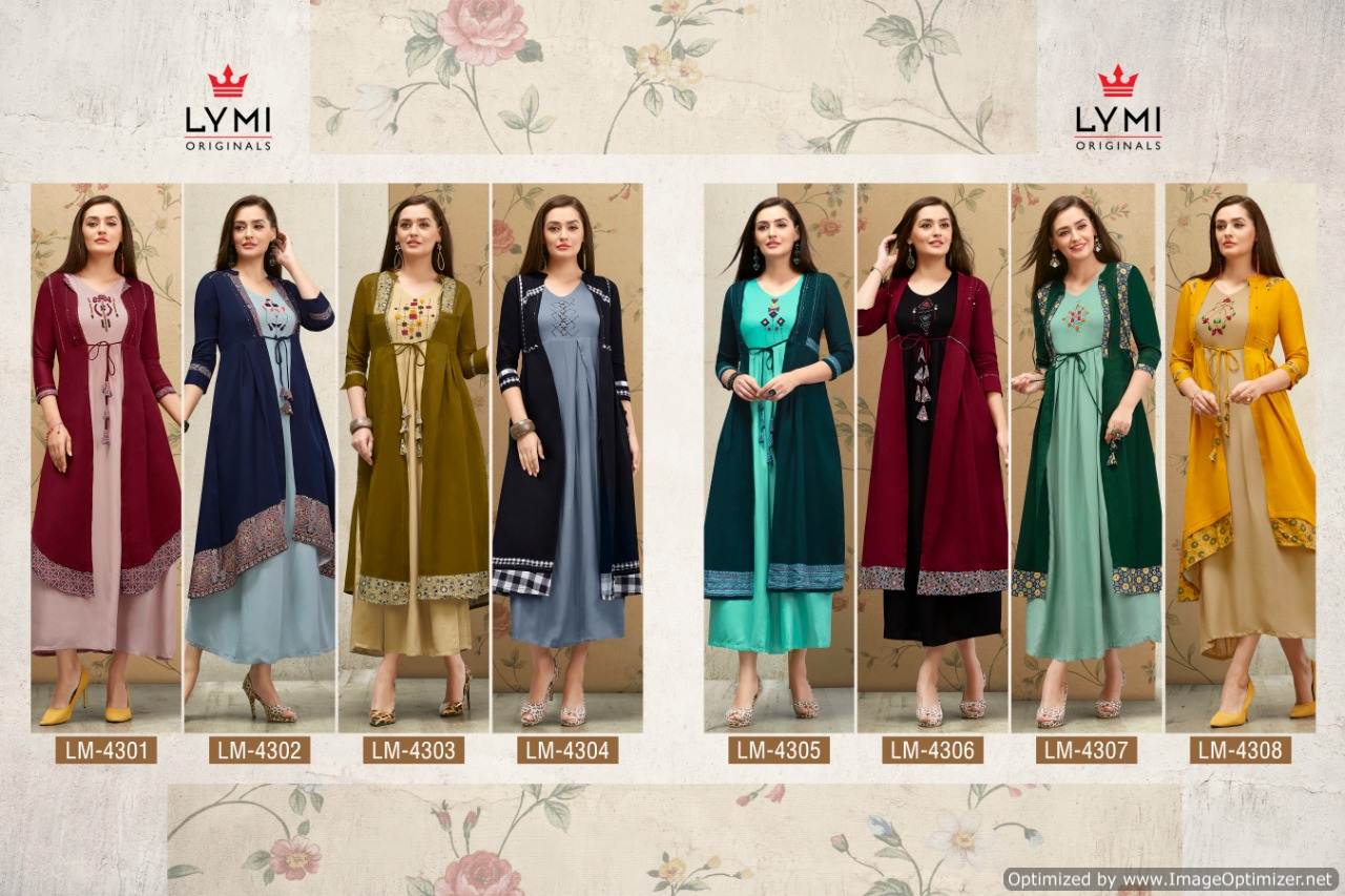 Lymi Present Hall Mark Kurti With Shrug Collection