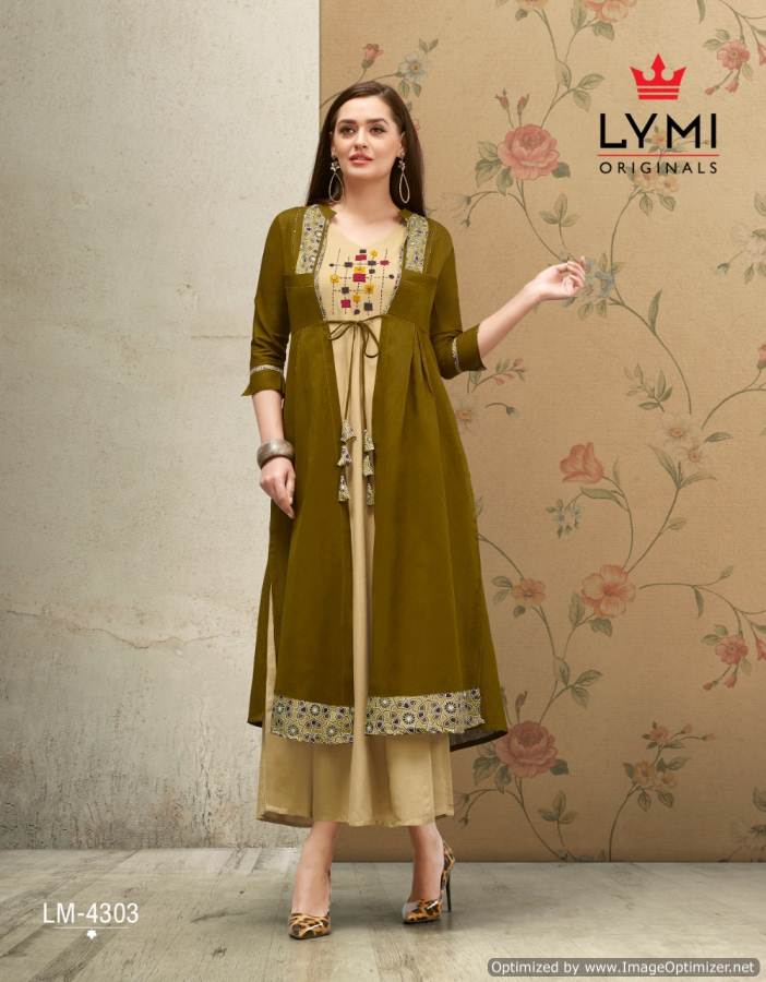 Lymi Present Hall Mark Kurti With Shrug Collection