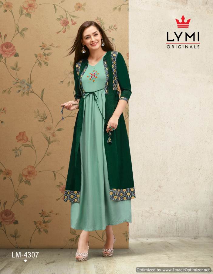 Lymi Present Hall Mark Kurti With Shrug Collection