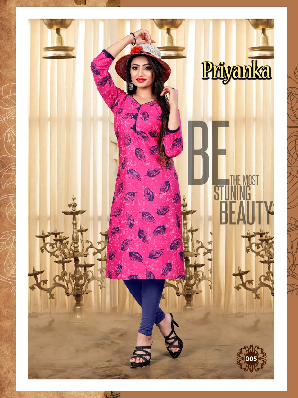 Priyanka Pure Cotton Printed Kurtis Collection.