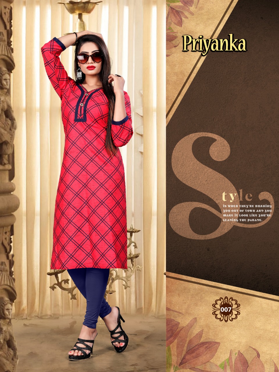 Priyanka Pure Cotton Printed Kurtis Collection.