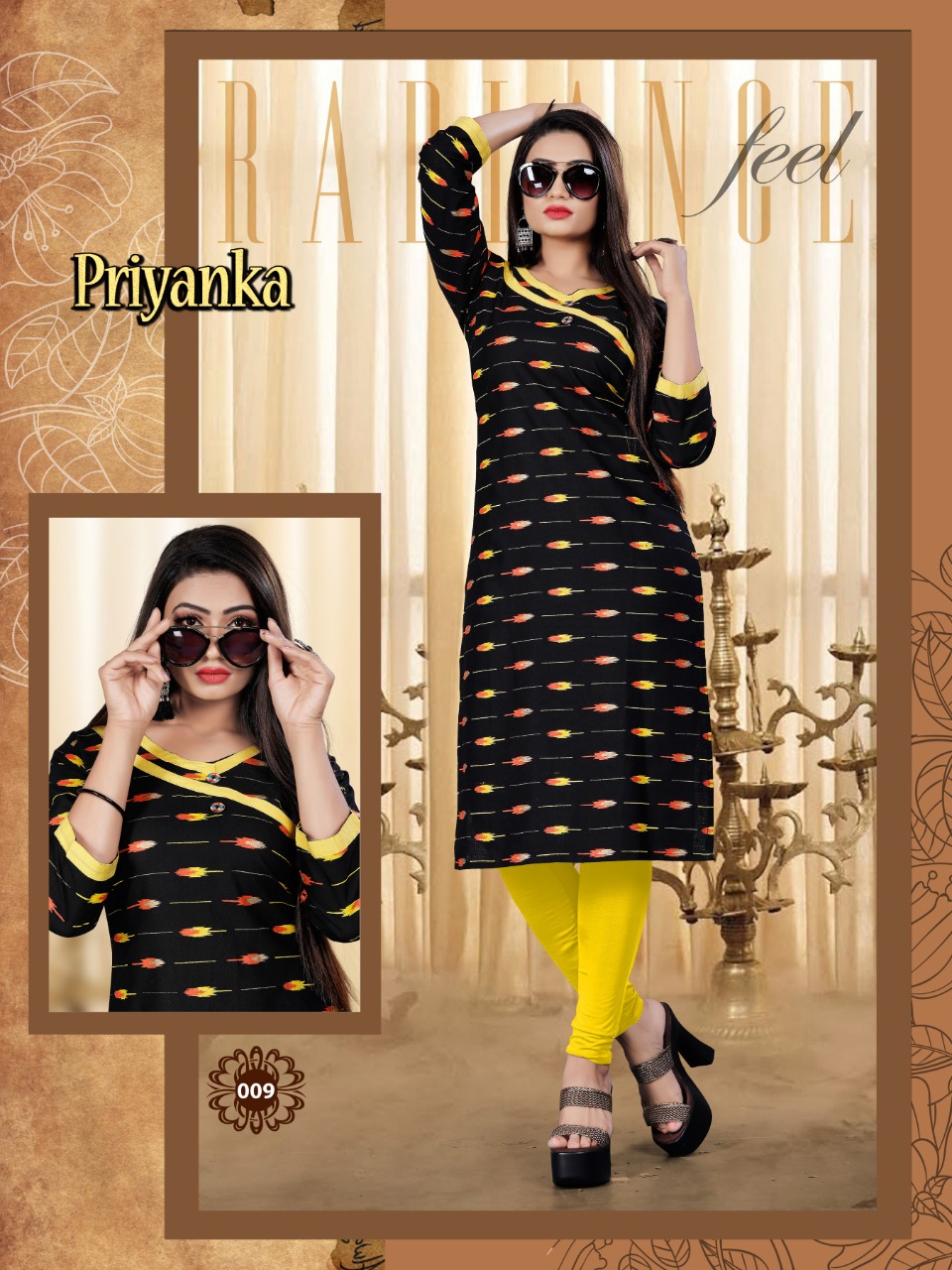Priyanka Pure Cotton Printed Kurtis Collection.