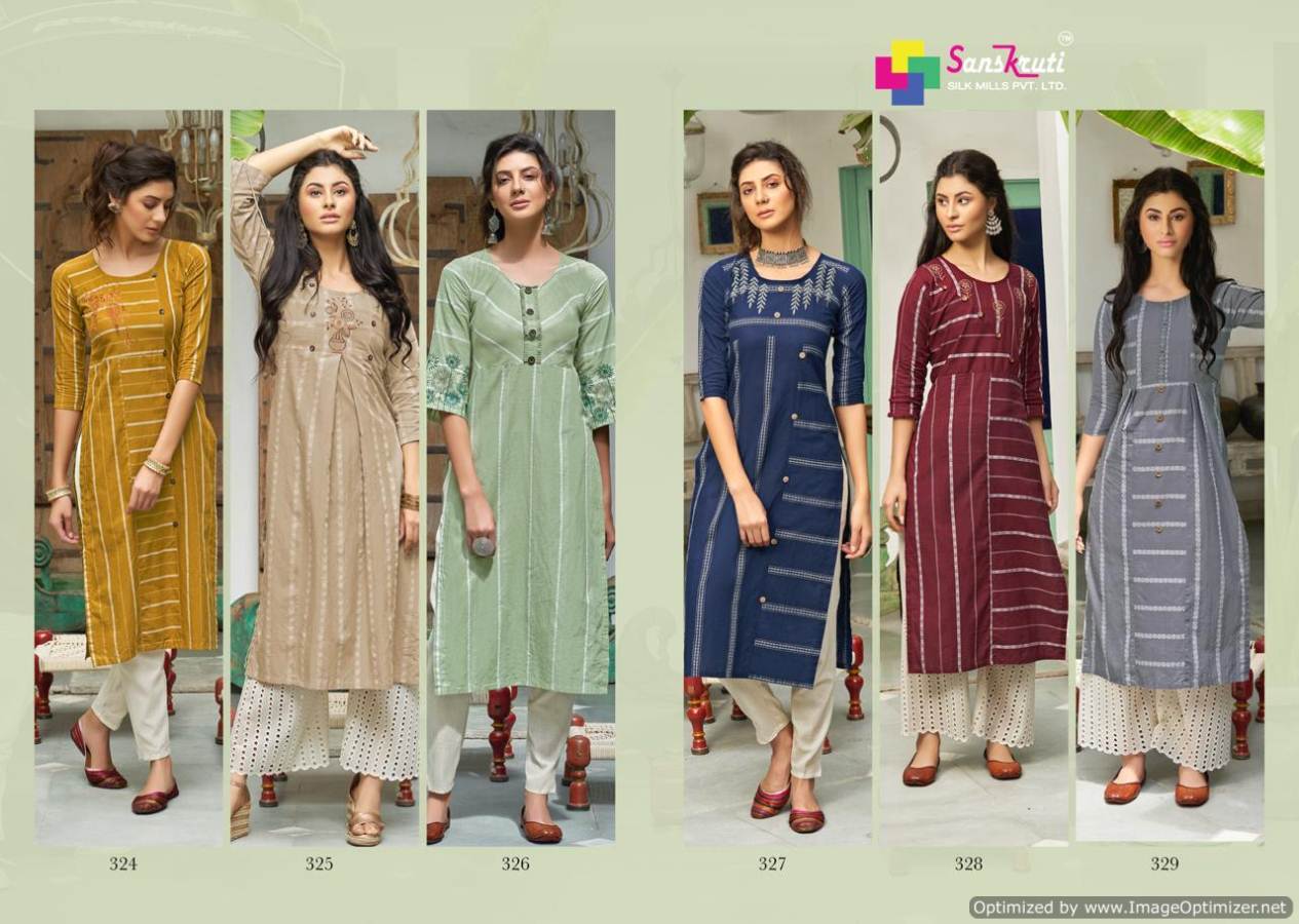 Sanskruti Present Jennifer Vol 2 Straight Cut Kurti