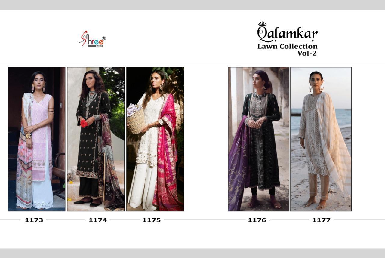 Shree Present Qalamkar Lawn Collection Vol 2 Pakistani Salwar Suits Collection