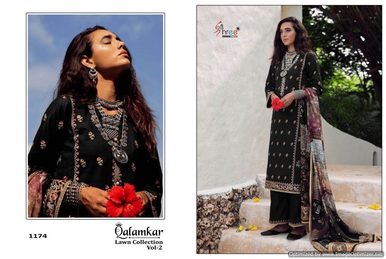 Shree Present Qalamkar Lawn Collection Vol 2 Pakistani Salwar Suits Collection