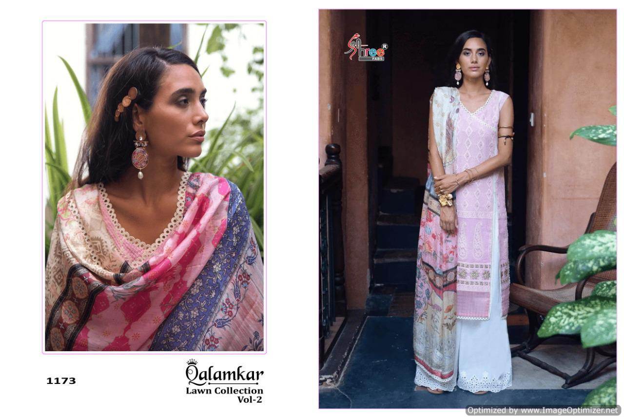 Shree Present Qalamkar Lawn Collection Vol 2 Pakistani Salwar Suits Collection