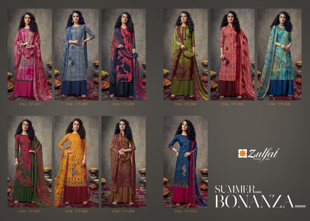 Zulfat Present Summer Bonanza Dress Material Catalogue