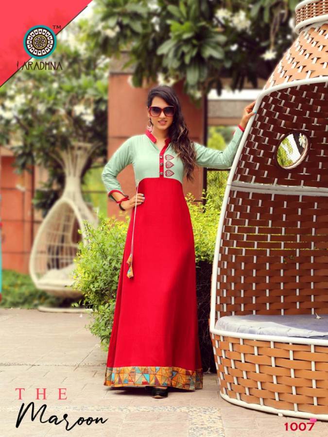 Aradhna Present Western Girl Long Kurti Collection