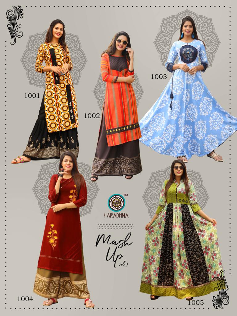 Aradhna Present Mashup Vol 1 Long Kurtis Catalogue