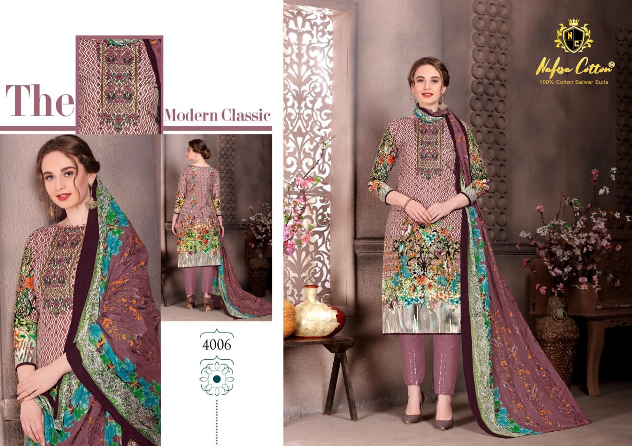 Nafisa Cotton Reshma Karachi Queen Vol 4 Wholesale Catalogue