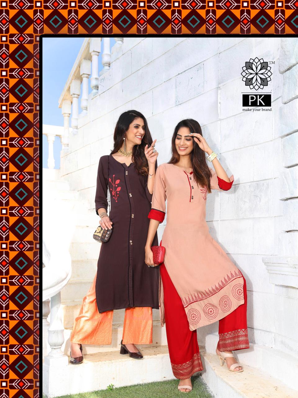 Buy Maroon Festival Party Wear Kurti Online