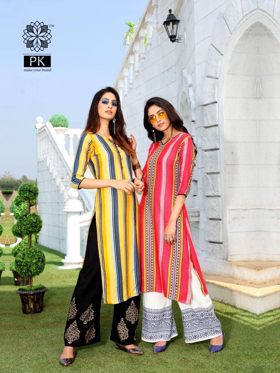 Pk Present Plazo City Vol 2 Designer Kurti Collection