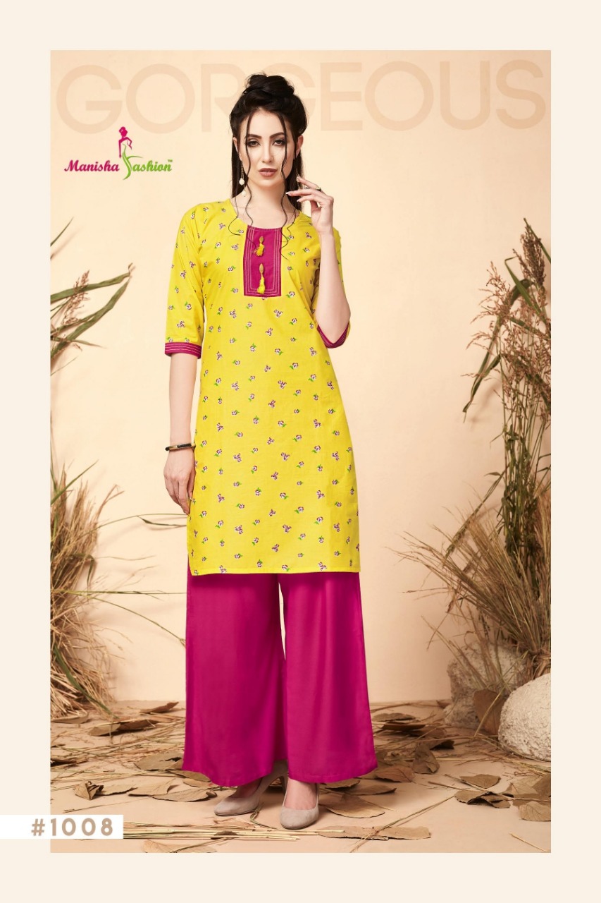 Melania Vol 1 By Manisha Fashion Daily Wear Kurtis Catalogue