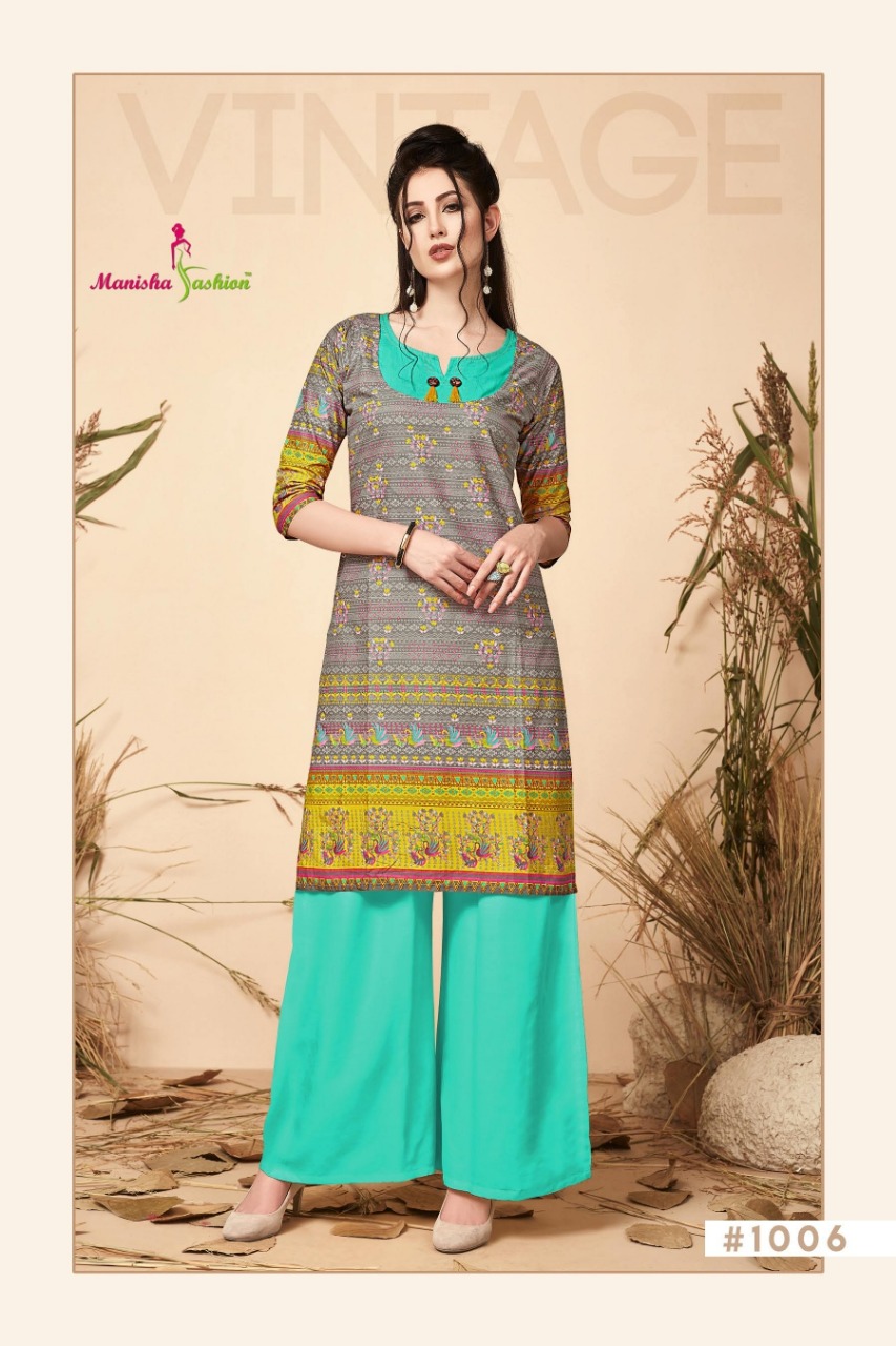 Melania Vol 1 By Manisha Fashion Daily Wear Kurtis Catalogue