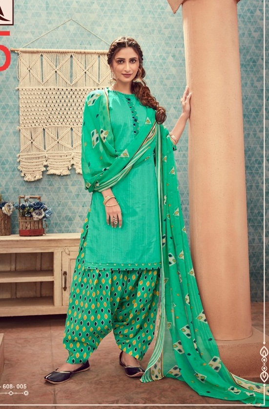 Alok Paesent  Royal Patiyala  Cotton Dress Material