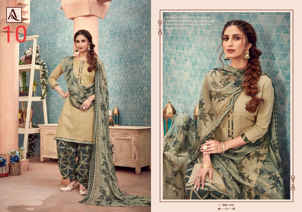 Alok Paesent  Royal Patiyala  Cotton Dress Material