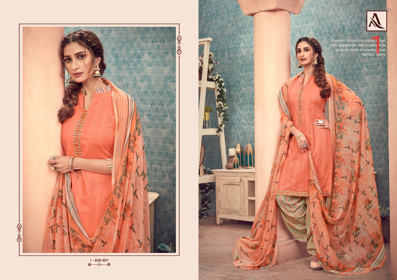 Alok Paesent  Royal Patiyala  Cotton Dress Material