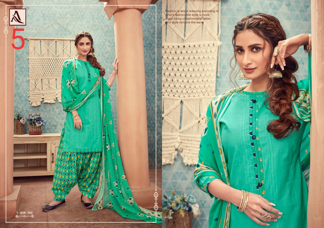 Alok Paesent  Royal Patiyala  Cotton Dress Material