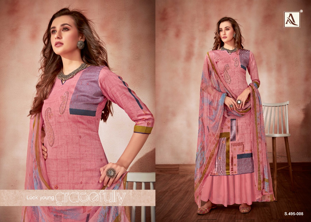 Alok Present  Areefa  Cotton Digital Printed Dress Material