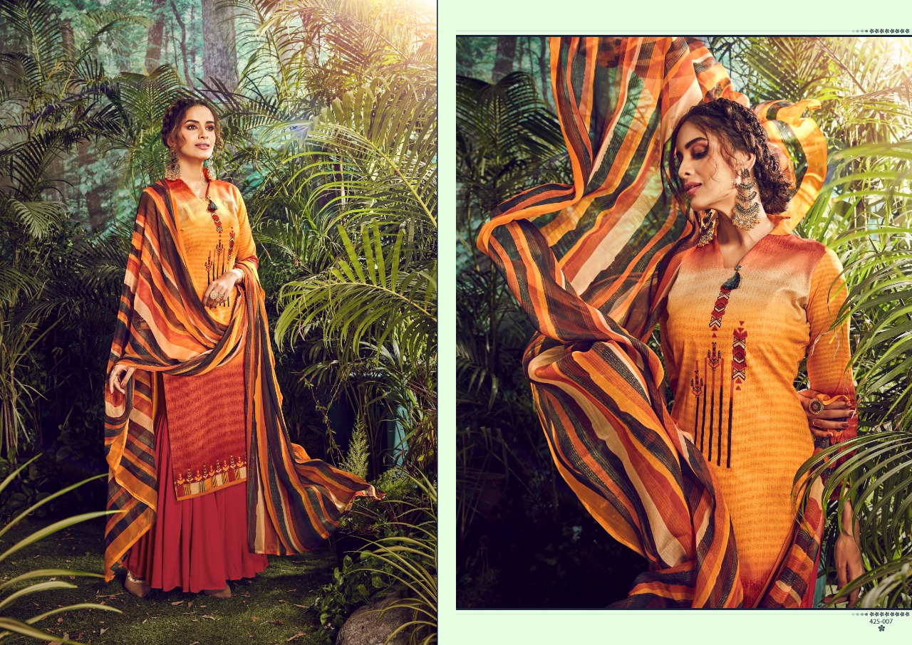Belliza Present Farhana  Digital Printed Dress Material