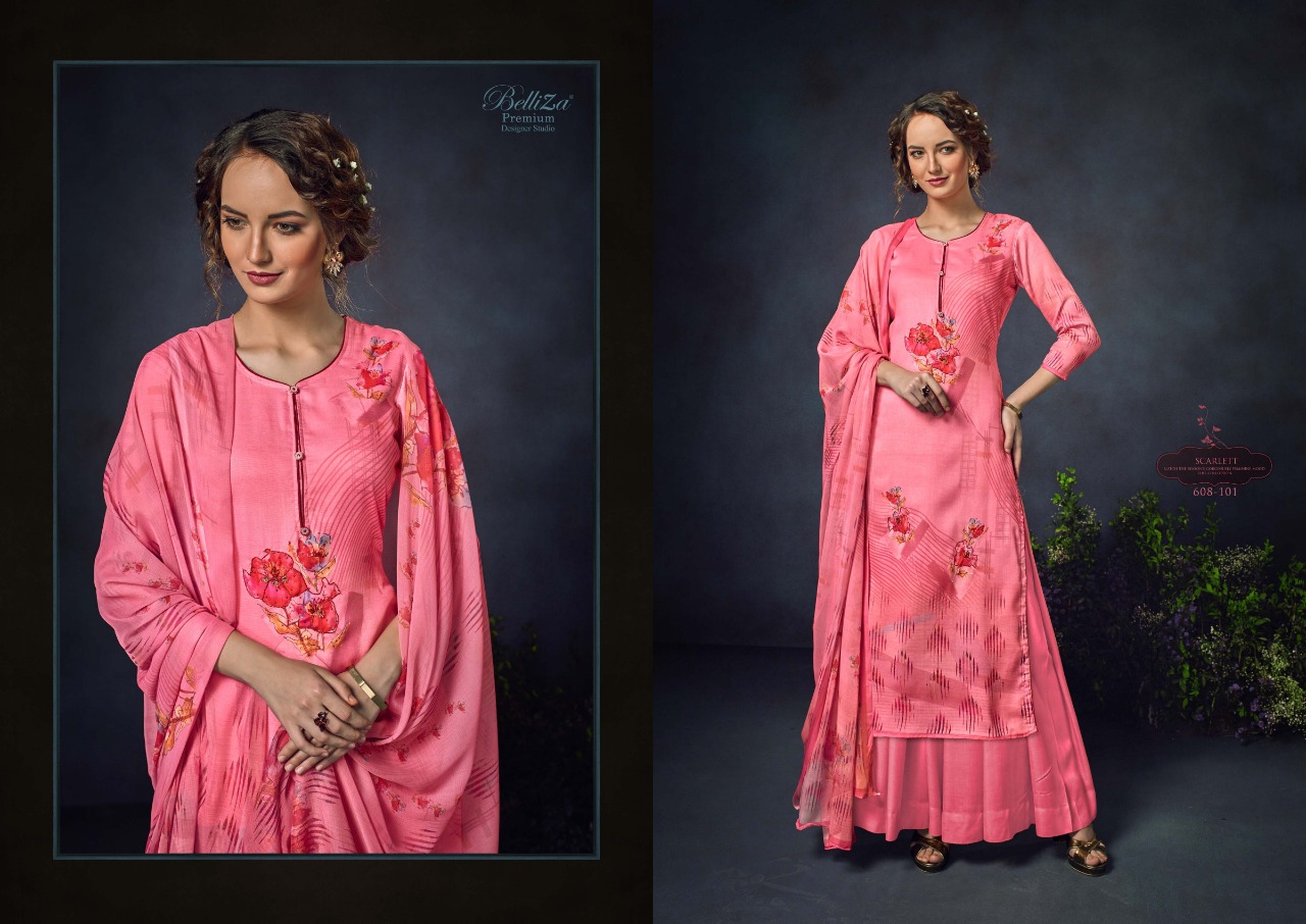 Belliza Present  Scarett Jam Cotton Dress Material
