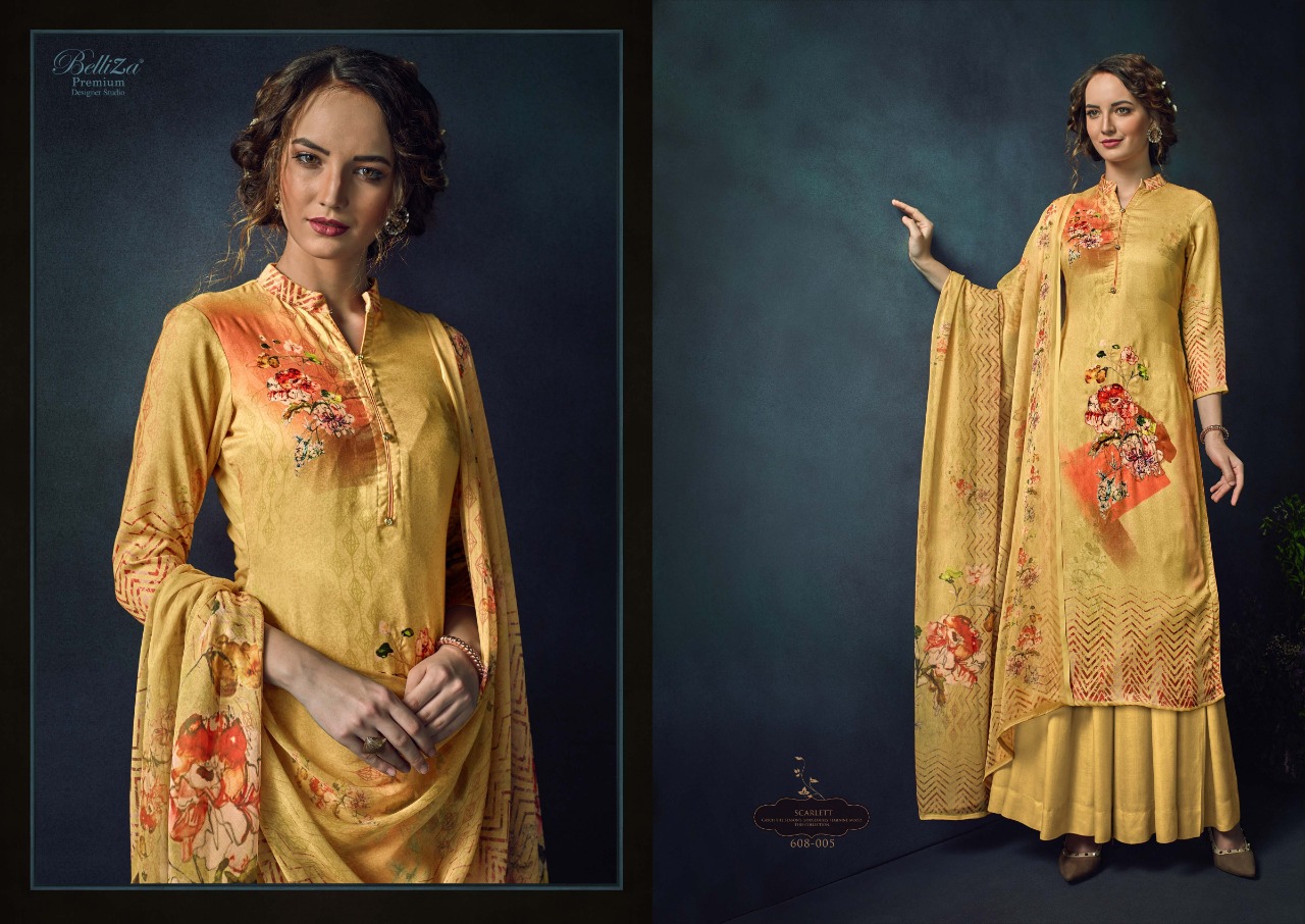 Belliza Present  Scarett Jam Cotton Dress Material