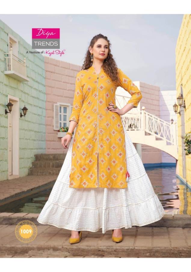 Diya Trends Present Florence 1 Kurti With Bottom Collection