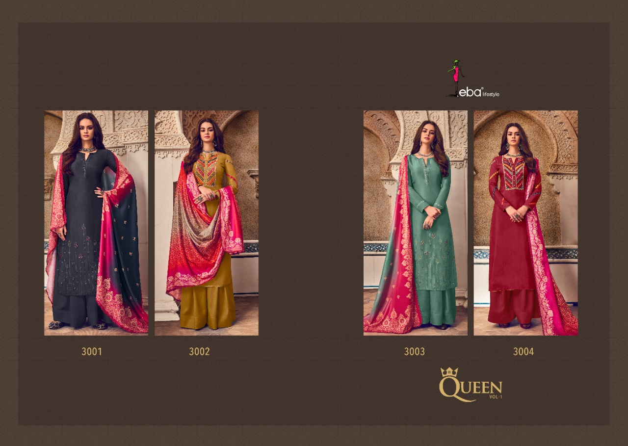 Eba Present  Queen Vol 1 Party Wear Dress Material