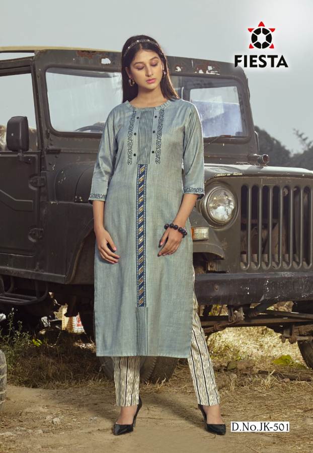 Fiesta Present  Malang Rich Look Festive Wear Kurti With Pant Collection