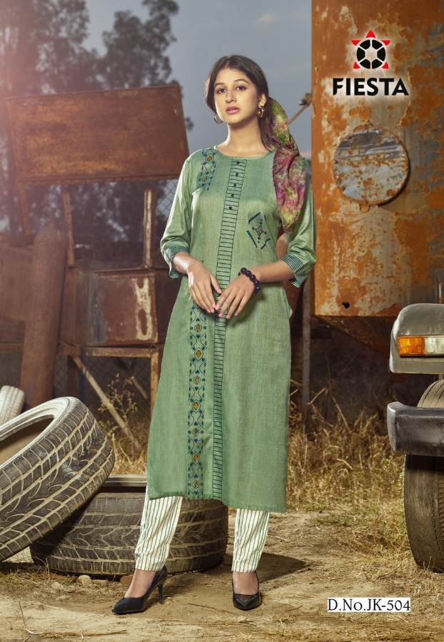 Fiesta Present  Malang Rich Look Festive Wear Kurti With Pant Collection