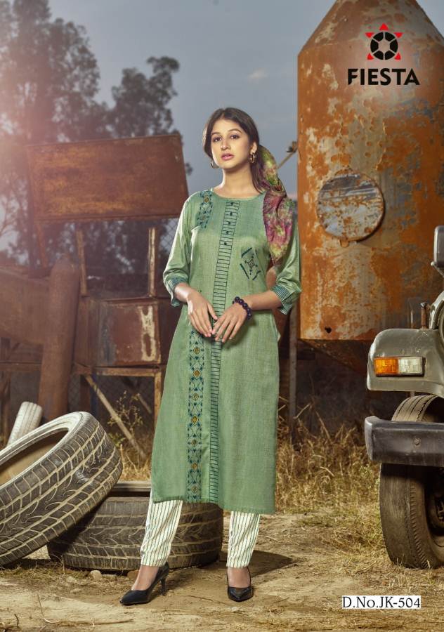 Fiesta Present  Malang Rich Look Festive Wear Kurti With Pant Collection