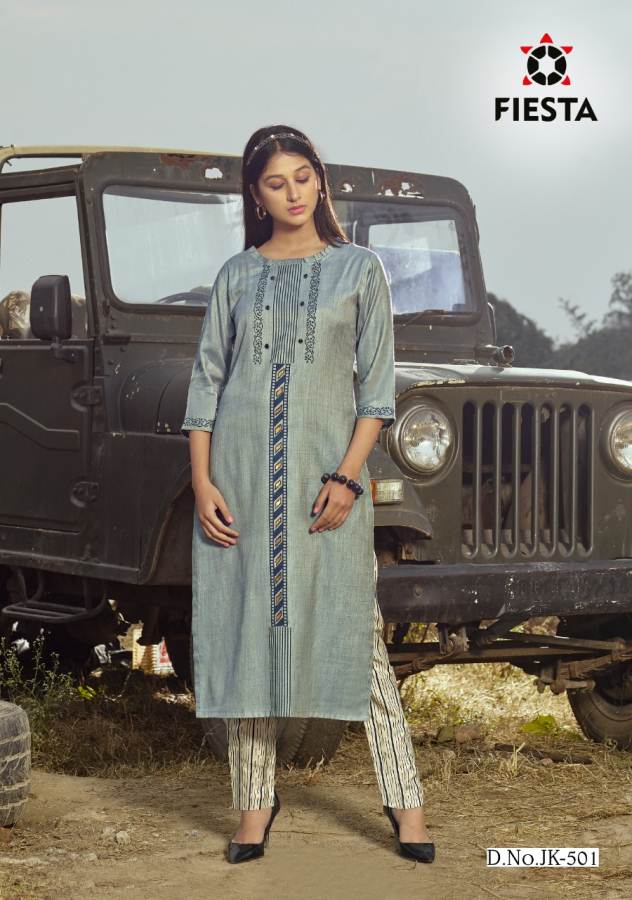 Fiesta Present  Malang Rich Look Festive Wear Kurti With Pant Collection