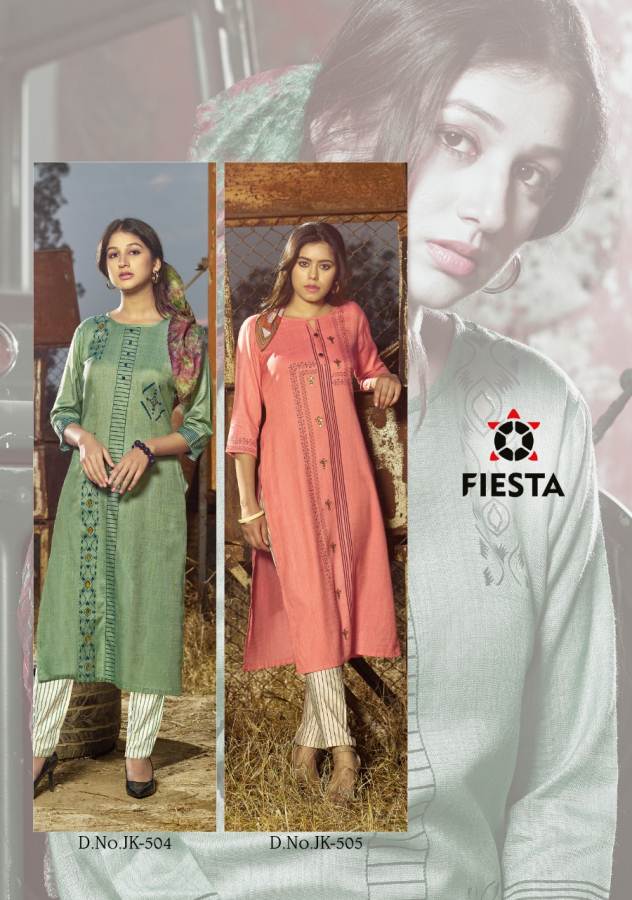 Fiesta Present  Malang Rich Look Festive Wear Kurti With Pant Collection